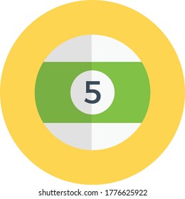 snooker vector flat color icon