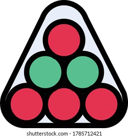 snooker vector flat color icon 