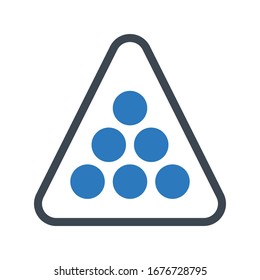 icono de color de glifo vector snooker 