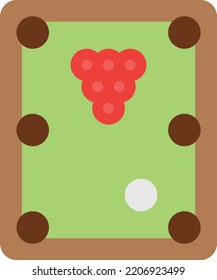 snooker Vector illustration on a transparent background. Premium quality symmbols. Line Color vector icons for concept and graphic design.