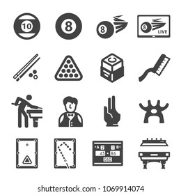 snooker,billiard icon set