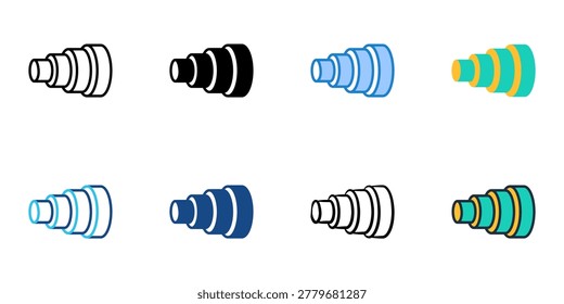 Snoot icons set multiple style collection. Editable stroke 
