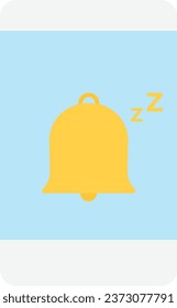 Snooze Alarm Notification Icon Vector Flat Illustration