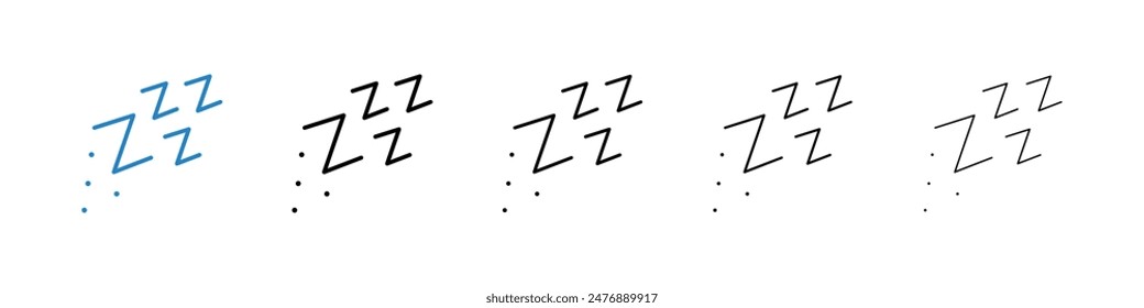 Snooze black and white vector icon