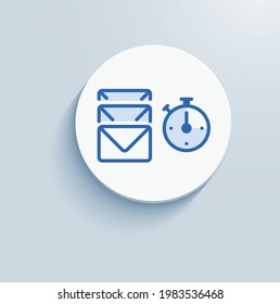 snooze email notifications icon vector design