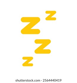 Snooze icon Bold outline art symbol. Zzz, Zzzz bed sleep snore icons, snooze nap Z sound vector effect. Sleepy yawn or insomnia sleeper text and alarm clock Zzz line icons of goodnight deep sleep.