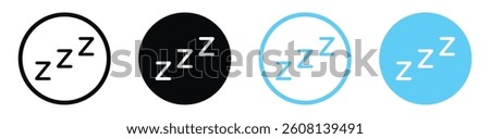 Snooze icon collection. vector illustration set
