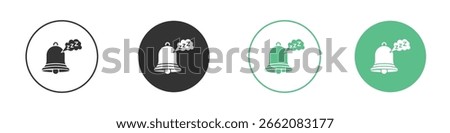 Snooze icon Minimal Flat Line Vector Icon Set.