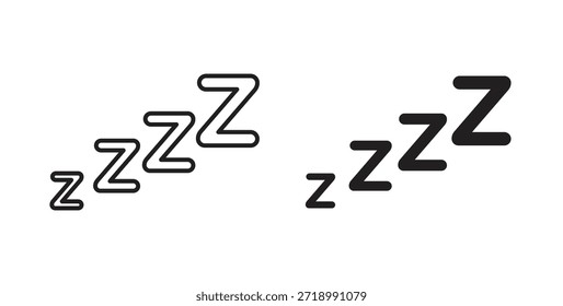 Snooze-Symbol für mobile App, bearbeitbare Designs