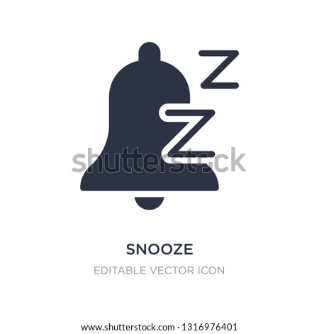 snooze icon on white background. Simple element illustration from Miscellaneous concept. snooze icon symbol design.