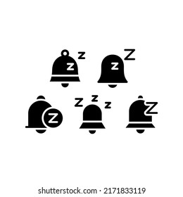 Snooze Icon Set Vector Symbol Design Illustration