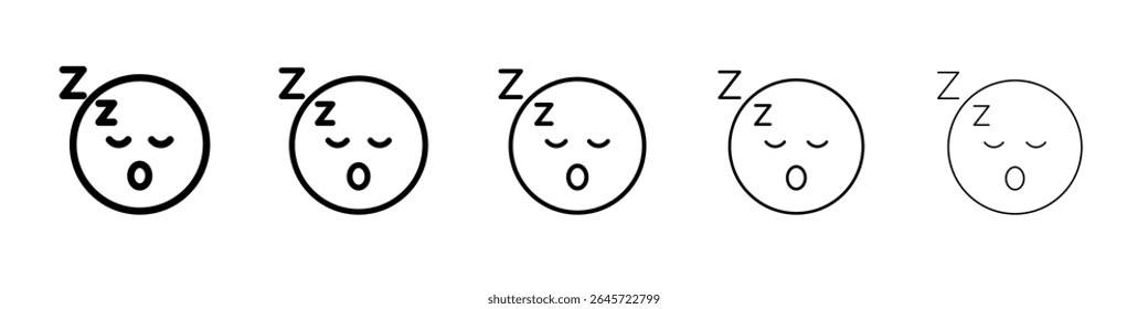 snooze icon simple vector outline logo