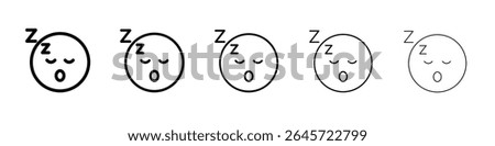 snooze icon simple vector outline logo