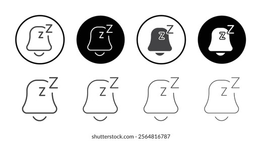 Snooze icon Thin outline art symbol