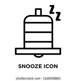 Snooze icon vector isolated on white background, Snooze transparent sign , line and outline elements in linear style