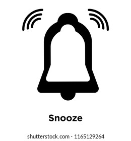 Snooze icon vector isolated on white background, Snooze transparent sign , black time symbols