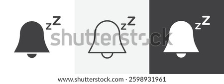 Snooze icons in Thin line black color. flat simple vector symbols illustration.