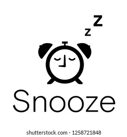 Snooze, Sleeping Clock Pictogram