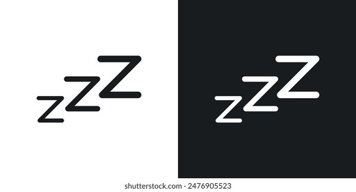 Snooze thin vector icon collection.