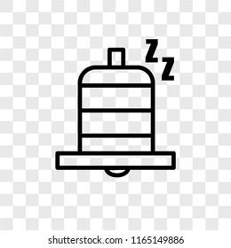 Snooze vector icon isolated on transparent background, Snooze logo concept