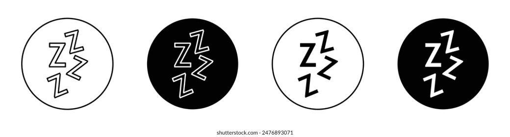 Snooze vector icon symbol in flat style.