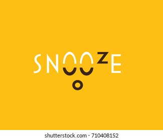 'SNOOZE' word writing logo concept t-shirt 