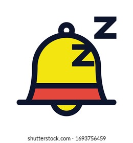Snoozed Alarm. Simple Vector Color Icon.