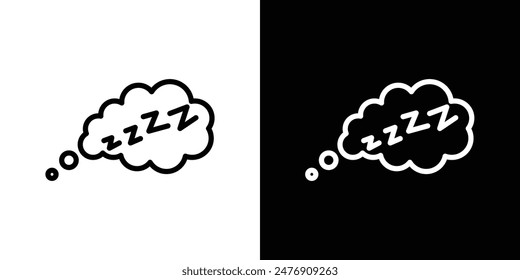 Snoozevector icon set on white background.