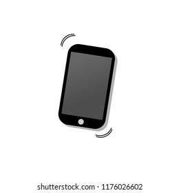 Snoozing phone alert in white background