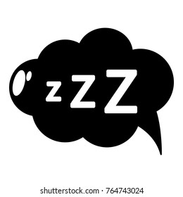 Snoring icon. Simple illustration of snoring vector icon for web