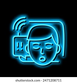 snoring patient problem neon light sign vector. snoring patient problem illustration