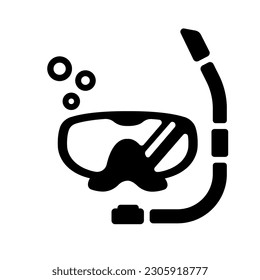 Snorkeiling ( marine activity ) vector icon illustration