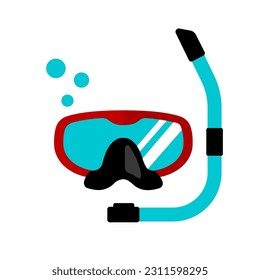 Snorkeiling ( marine activity ) vector icon illustration