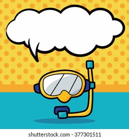 snorkel color doodle, speech bubble
