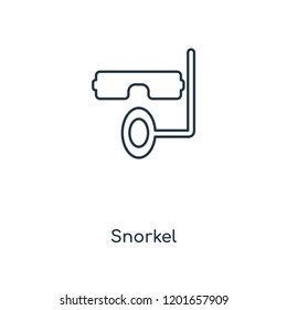 Snorkel concept line icon. Linear Snorkel concept outline symbol design. This simple element illustration can be used for web and mobile UI/UX.
