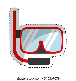 snorkel device isolated icon vector illustration design