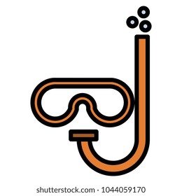 snorkel diving isolated icon