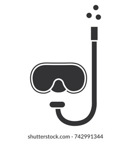 snorkel diving isolated icon