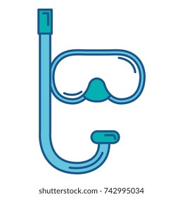 snorkel diving isolated icon