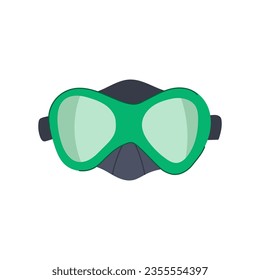 snorkel diving mask cartoon. summer sea, object water, sport swim snorkel diving mask sign. isolated symbol vector illustration