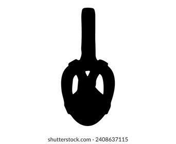 Snorkel diving mask silhouette vector art