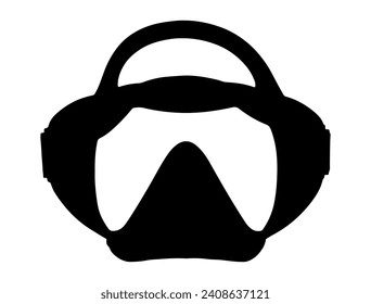 Snorkel máscara de buceo silueta vectorial arte