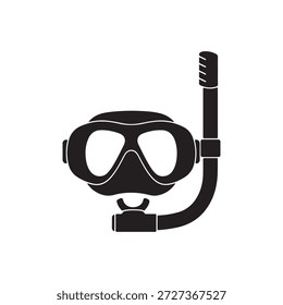 Snorkel máscara de buceo Arte vectorial de silueta
