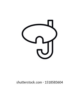 Snorkel, diving, travel icon. Element of travel icon. Thin line icon