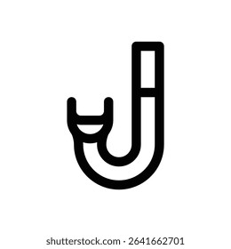 Snorkel. Editable stroke vector icon.