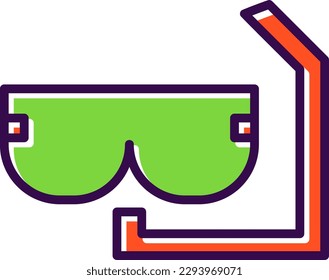 Snorkel Filled Vector Icon Design