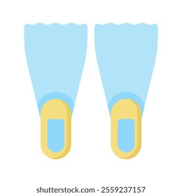 Snorkel Fins Icon Illustration Perfect for travel, vacation, and island themed projects.