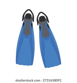 snorkel with flippers vector illustration