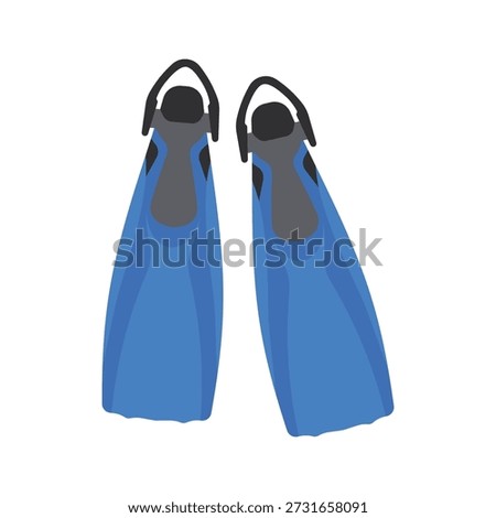 snorkel with flippers vector illustration