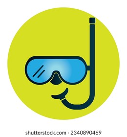 snorkel gear icon vector illustration symbol design